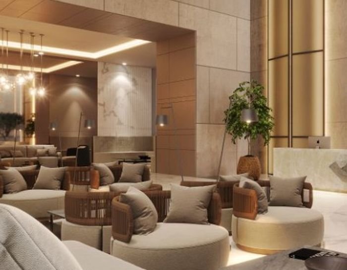 Lobby seating and finishes detail